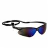 Jackson Safety V30 Nemesis™ Safety Glasses, Black Frame, Blue Mirror Lens, 12/bx