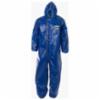 Lakeland Pyrolon® CBFR Coverall, Respirator Fit Hood & Boots, Sealed Seams, Blue, 2XL, 6/cs