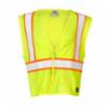 Kishigo FR CAT 1 Class 2 Safety Vest w/ Velcro® Closure, Hi Viz Lime, LG