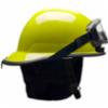 Bullard® PX Series Firefighting Helmet w/ ESS Goggles & TrakLite®, Lime Yellow