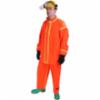 Respirex DAS1020 Acid Splash Bib Pant, Fluorescent Red/Orange, XL