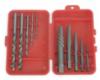 Westward Screw extractor Set, Carbon Steel, 10 pcs.