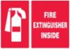 "FIRE EXTINGUISHER INSIDE" Aluminum Sign, 10" x 14"
