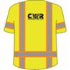 PIP® Class 3 Two-Tone 11 Pocket Mesh Surveryors Vest, Hi Viz Yellow, 4XL, with CWR logo