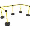 Banner Stakes PLUS Barrier Set X5, Yellow "Cleaning in Progress" Banner
