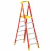 Werner® Podium Type 1A Fiberglass Step Ladder, 300lb Capacity, 8'
