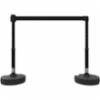 Banner Stakes PLUS Barrier Set X2, Black Blank Banner