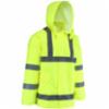 West Chester Class 3 Hi Viz Rain Jacket, Lime Green, LG