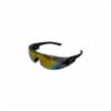 DiVal Di-Vision Safety Glasses, Red Mirror Lens, Red Trim