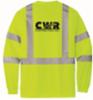 CornerStone ANSI107 Mesh Long Sleeve Tee, Class 3, Hi Viz Yellow, SM, CWR Logo