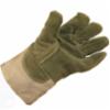 Green Heavyweight Leather Foundry Gloves, GRN, LG