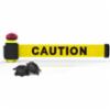 Banner Stakes 7' Magnetic Wall Mount, Yellow "Caution" Banner, With Light
