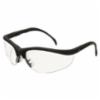 Klondike® Clear Lens, Black Frame, Scratch Resistant Safety Glasses, 12/bx