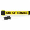 Banner Stakes 7' Magnetic Wall Mount, Yellow "Out of Service" Banner