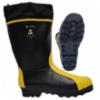 Viking® Steel Toe Rubber Boot w/ Internal Metatarsal Guard, Black & Yellow, SZ 7