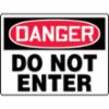 Accuform® Contractor Preferred Signs, "Danger Do Not Enter", Contractor Preferred Plastic, 10" x 14"