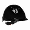 Evolution® Deluxe Standard Brim Type I Hard Hat w/6-Point Polyester Suspension & Wheel Ratchet Adjustment, Black