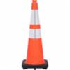 Traffic Cone w/ 4" x 6" Refl Collars, 28", Slim Line