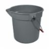 Rubbermaid Round Bucket, Gray, 10 qt.