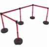 Banner Stakes PLUS Barrier Set X5, Red Double-Sided "DANGER" Banner