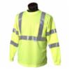 Lightweight Class 3 Long Sleeve T-Shirt w/ Chest Pocket, Hi-Viz Yellow/Lime, LG