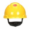 3M H-700 Series 4 Point Pressure Diffusion Ratchet Hard Hat w/ UVicator, Yellow, 20/Case