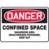 " CONFINED SPACE " Sign, Adhesive Vinyl, 10" X 14"