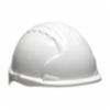 Evolution® Deluxe Short Brim Type I Hard Hat w/6-Point Polyester Suspension & Wheel Ratchet Adjustment, White