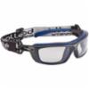 Baxter Black/Blue Frame, Clear Lens Safety Glasses