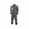 88/12 dual hazard reflective trim gray coverall tall large