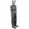 Heavy-Duty Waterproof Chest Wader w/ Steel Toe Boot & Cleated Outsole, Black, SZ 8