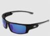 Bullhead Dorado® Blue Mirror Performance Fog Technology Polarized Lens, Shiny Black Frame Safety Glasses