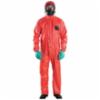 Microchem® CFR Coverall, w/ Hood & Boot, w/ Reflective Red, 4XL, 12/cs