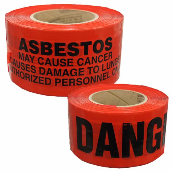 Incom® PrimeGuard Value Grade Barricade Tape, "DANGER ASBESTOS HAZARD" Tape, 3" x 1000', 12/cs