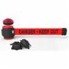 Banner Stakes 30' Magnetic Wall Mount, Red "Danger - Keep Out" Banner, With Light