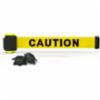 Banner Stakes 7' Magnetic Wall Mount, Yellow "Caution" Banner