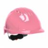 Evolution® Deluxe Standard Brim Type I Hard Hat w/6-Point Polyester Suspension & Wheel Ratchet Adjustment, Pink