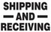 "SHIPPING AND RECEIVING" Plastic Sign, White with Black, 10" X 14"