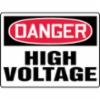 Accuform® Contractor Preferred Signs, "Danger High Voltage", Contractor Preferred Plastic, 10" x 14"