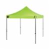 Ergodyne SHAX® Heavy Duty Commercial Pop-Up Work Shelter/Tent w/ Storage Bag, Hi-Viz Yellow, 10' L x 10' W x 14' H
