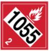 DOT Placard 1055 Flam Gas, 2.1 Cardstock, 10.75" Diamond