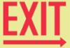 "EXIT" Lumi-Glow Plastic Sign with Right Arrow, 10" x 14"