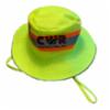 FrogWear ranger hat, adjustable lanyard, hi viz green, CWR logo