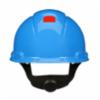3M H-700 Series 4 Point Pressure Diffusion Ratchet Hard Hat w/ UVicator, Blue, 20/Case