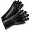 PVC Interlock Gloves w/ Smooth Grip Finish, 12" Length, Black