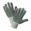 West Chester poly/ cotton glove w/ pvc black dot, 2 sided, LG