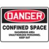 " CONFINED SPACE " Sign, Aluminum, 10" x 14"