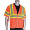 PIP® Class 3 Two-Tone Mesh Safety Vest, 2 Pocket, Hi Viz Orange, SM