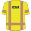 PIP® Class 3 Two-Tone Mesh Safety Vest, 11 Pockets, Hi Viz Yellow, 5XL, CWR Logo
