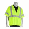 PIP Class 3 2-Tone Mesh Safety Vest, 4 Pocket, Hi Viz Lime, SM